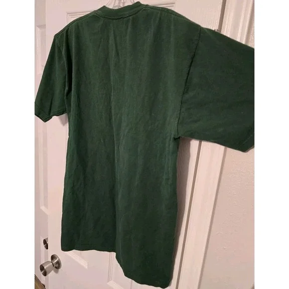 Vintage Jerzees New York City Green Short Sleeve T-Shirt Size Large Made In USA - Picture 13 of 14